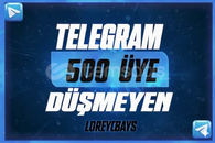500 TELEGRAM ÜYESİ / 30 GÜN GARANTİLİ HIZLI