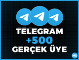 +500 Telegram Üye + Garanti