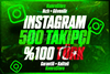 ⭐️500 TÜRK TAKİPÇİ 30Gün Garantili⭐️