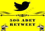 500 Twitter Retweet | ANINDA İŞLEM