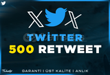 500 Twitter Retweet | Garanti | #1