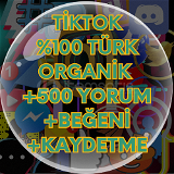 +500 Yorum+Beğeni+Kaydet %100 Türk