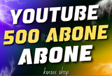 500 YOUTUBE ABONE GARANTİLİ