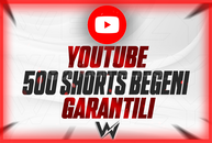 500 YOUTUBE SHORTS BEĞENİ KALİTELİ ANINDA