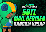 ⭐[MAİL DEĞİŞEN] Brawl Stars 50 TL RANDOM HESAP 