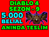 ⭐️5.000 BELIAL MALZEMESI SEZON 9 SOFTCORE⭐️