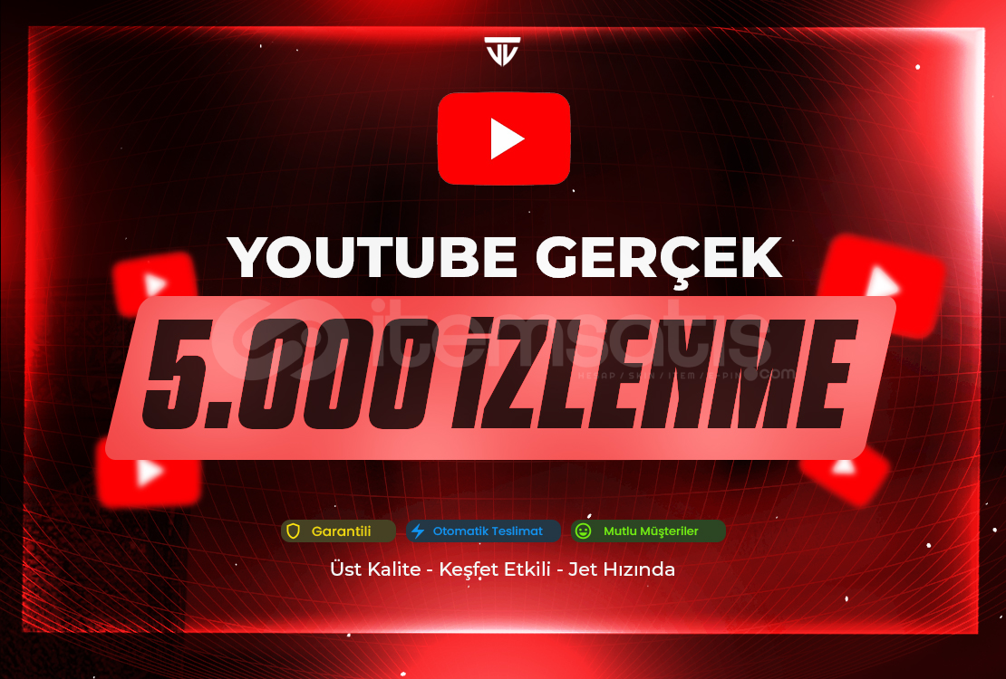 5.000 Gerçek İzlenme | Garantili - YouTube 5.000 Gerçek İzlenme | Garantili - YouTube
