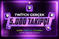 5.000 Gerçek Takipçi | Garantili - Twitch