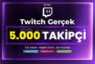 5.000 Gerçek Takipçi | Garantili - Twitch