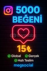 5000 GLOBAL INSTAGRAM BEĞENİ