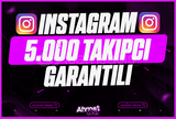 5.000 Kaliteli Takipçi | Garantili