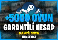 KAMPANYA | +5000 Oyunlu Steam Hesabı