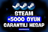 ⭐ +5.000 Oyunlu Steam Hesabı ⭐