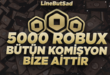 5000 Robux (7143) En Ucuzu! Komisyon Ödüyoruz