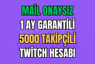 ❤️5000 TAKİPÇİLİ TWİTCH HESABI❤️ 1 AY GARANTİ