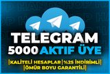 ⭐[GARANTİLİ] 5000 TELEGRAM GERÇEK AKTİF ÜYE⭐