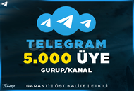 5.000 Telegram Kanal/Gurup Üyesi | Garanti | #1