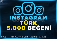 5.000 Türk Gerçek Beğeni - Garantili - Ig