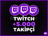 +5.000 Twitch Takipçi + Garanti