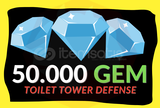 ⭐️ 50.000 Gem TTD - Toilet Tower Defense ⭐️