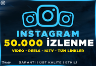 50.000 Instagram Gerçek İzlenme | Garanti | #1