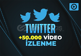 50000 Twitter Video İzlenme 7/24 Teslimat