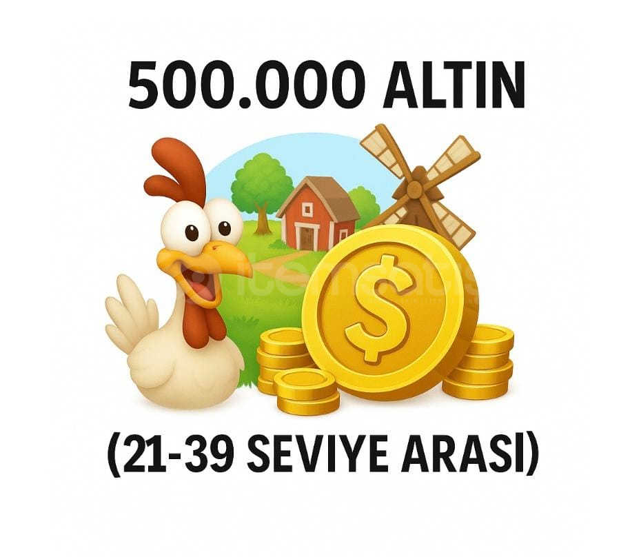 500.000 altın 21-39 seviye arası 500.000 altın 21-39 seviye arası