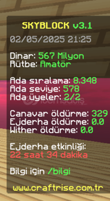 500M DİNAR SKYBLOCK PAZARLIK VAR 