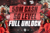 ✨50M Cash + 50 Level + Full Unlock | GTA✨