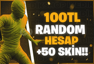 +50SKİN⭐️100TL⭐️ULTRA PREMİUM RANDOM HESAP