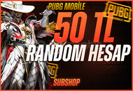 ⭐️[50TL] +10 SKİN PUBG MOBİLE RANDOM+ HESAP