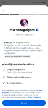 516 DOĞAL TAKİPÇİLİ + İNDİRİMLİ META VERİFİED 