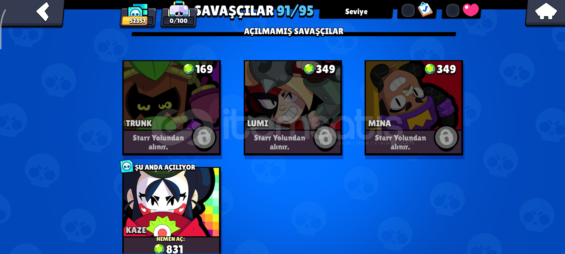 52k Brawl stars Emek hesabı  52k Brawl stars Emek hesabı