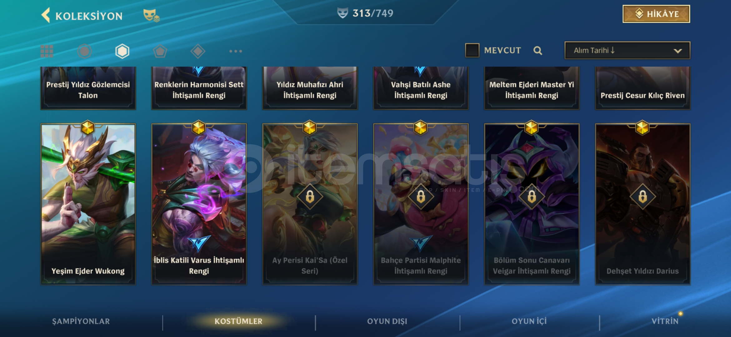 52k kostüm puanı + legue of legends hesabı 52k kostüm puanı + legue of legends hesabı