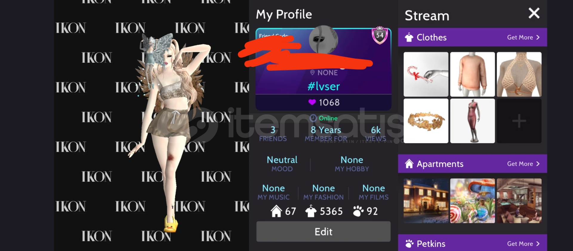 54 level avakın account