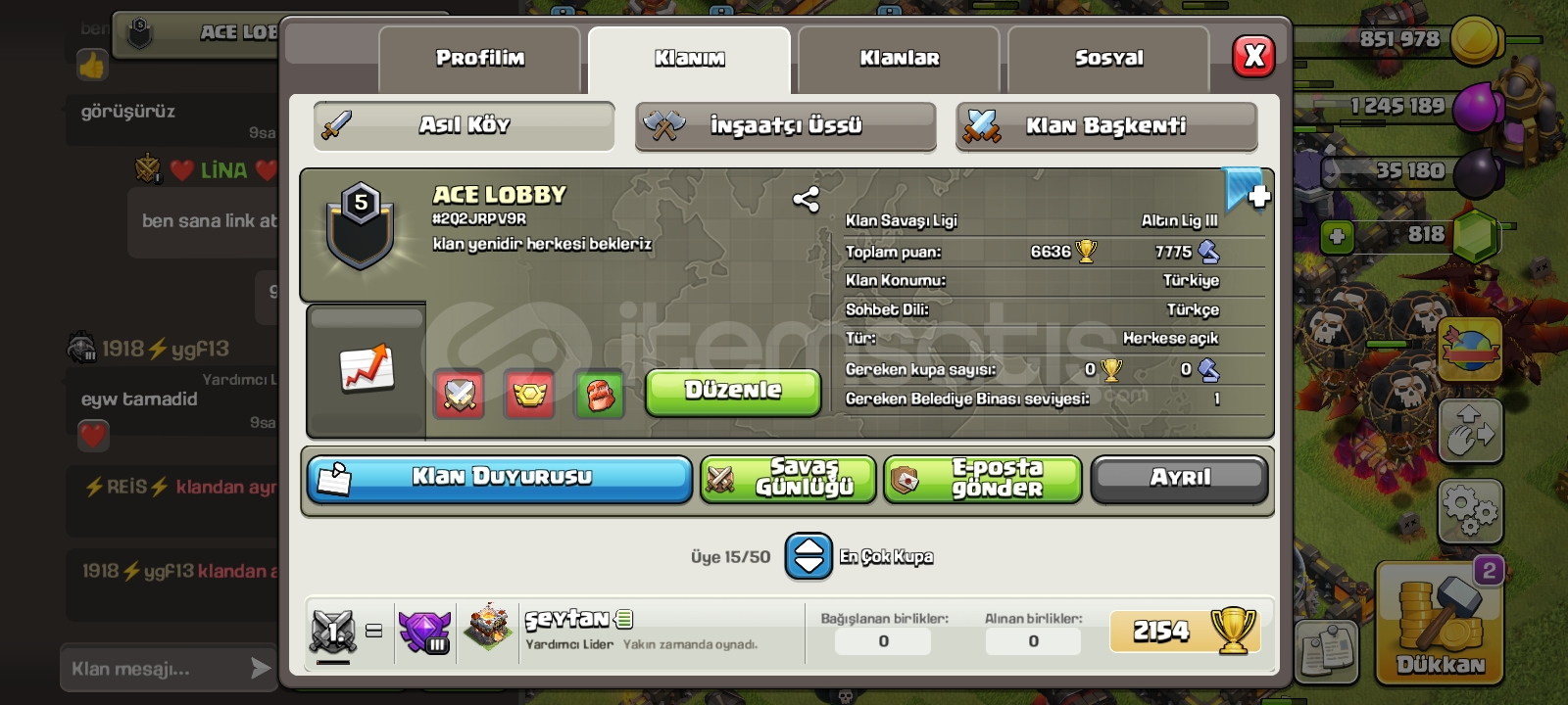 5.5 level ACE LOBBY klan günlüğü güzel 5.5 level ACE LOBBY klan günlüğü güzel