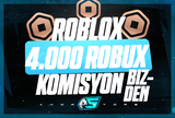 ✨(5715) 4000 Robux - KOMİSYON BİZDEN✨