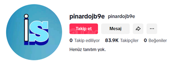 83K Takipçili Tiktok Hesabı