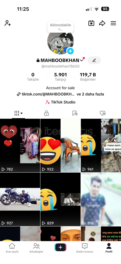 5.9K TAKİPÇİLİ 119k BEĞENİLİ LİVE AKTİF HESAP 5.9K TAKİPÇİLİ 119k BEĞENİLİ LİVE AKTİF HESAP