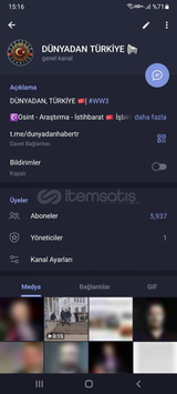 5.9K üyeli Haber Kanalı Ve Sohbet Grubu