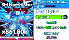 5M North Star Peti 144 Seviye