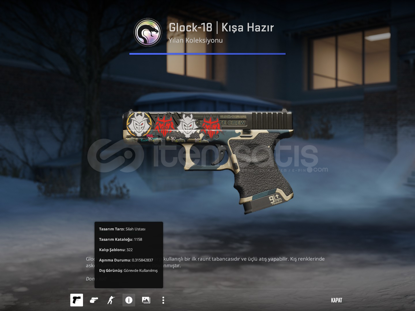 ⚡5x çıkartma ⚡Glock-18 | Kışa Hazır ⚡5x çıkartma ⚡Glock-18 | Kışa Hazır