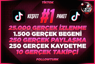 ⭐5X | [GARANTİLİ] TİKTOK KEŞFET PAKETİ 1⭐