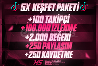 ⭐5X [GARANTİLİ] TİKTOK KEŞFET PAKETİ⭐