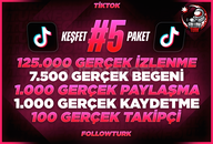 ⭐5X | [GARANTİLİ] TİKTOK KEŞFET PAKETİ 5⭐