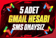 ⭐5X GMAİL - YÜKSEK KALİTE - OTO TESLİMAT⭐