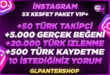 ⭐5X | İNSTAGRAM GERÇEK KEŞFET PAKETİ 1 | ⭐