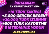 ⭐5X | İNSTAGRAM GERÇEK KEŞFET PAKETİ 1 | ⭐