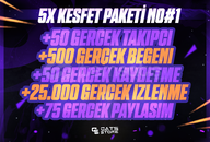 ⚡[5X] İNSTAGRAM KEŞFET ETKİLİ PAKET | NO #1⚡