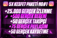 ⚡[5X] İNSTAGRAM KEŞFET ETKİLİ PAKET | NO #1⚡